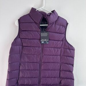 Eddie Bauer Plum Down Vest Cirrus Lite
